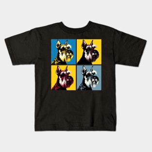 Standard Schnauzer Pop Art - Dog Lovers Kids T-Shirt